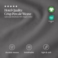 thumbnail image 6 of Bare Home Organic Percale Sheet Set - 100% Organic Cotton - Queen, Gray, 6 of 10
