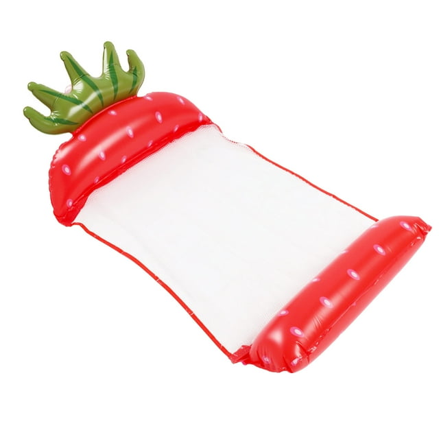 Chaise-lit Flottante Gonflable Ananas pour Adultes, Tapis Flottant d'Eau Portable, Design de Fruits Confortable, Accessoire de Natation