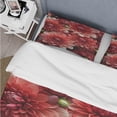 thumbnail image 4 of Designart "Red Crimson Chrysanthemum Beauty" Chrysanthemums Bedding Covert Set - Floral Red Traditional Bed Set With 2 Shams, 4 of 6