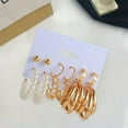 thumbnail image 4 of Pendientes de mujer jinwen geométricos 6 pares E0044, 4 of 8