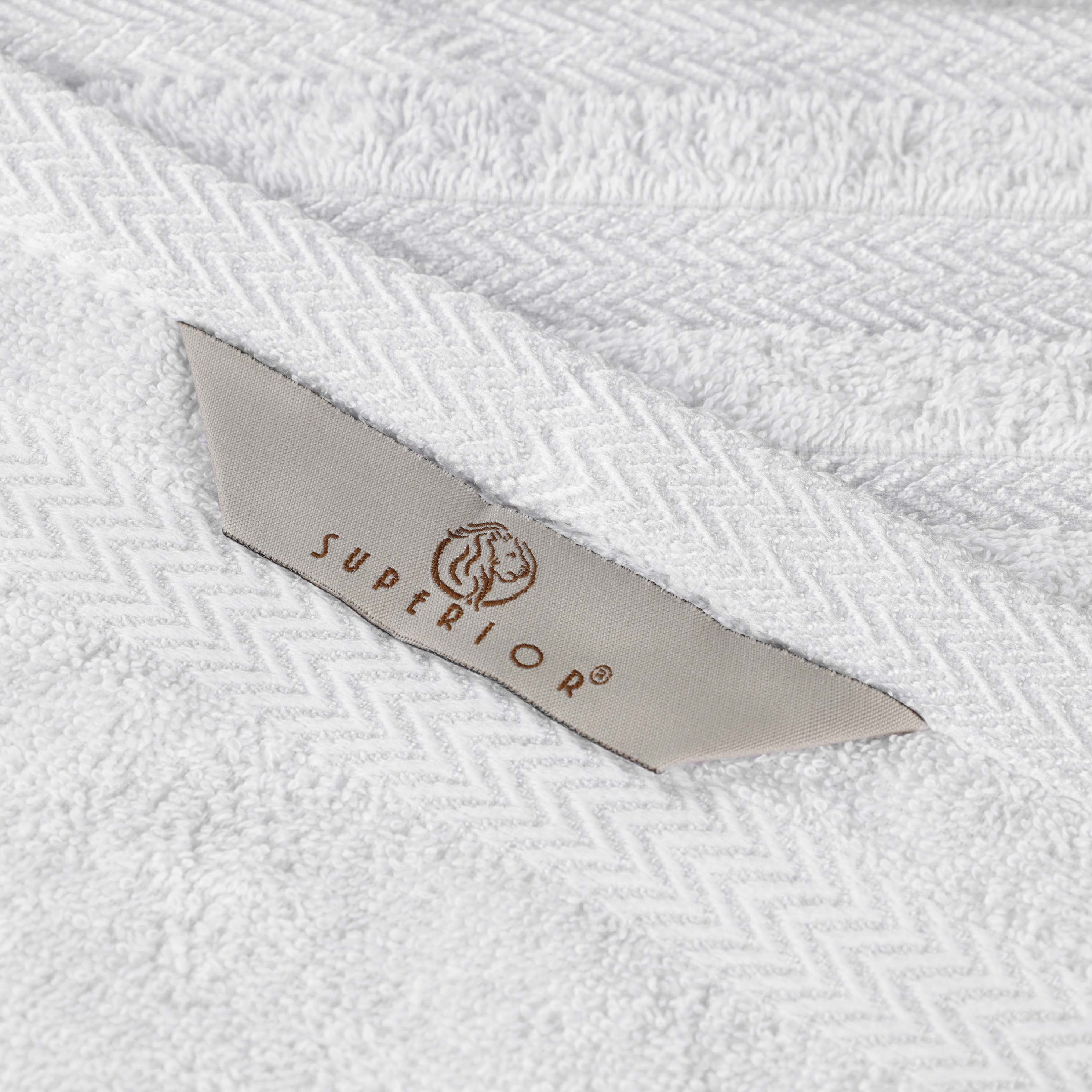 Superior Hays 2 Piece Cotton Plush Bath Towel , Ultra Soft Absobent Towels, White