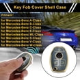 thumbnail image 2 of Funda de Llave de Auto de Silicona TPU Gris con Borde Dorado para Mercedes-Benz Clase A - 3 Botones Control Remoto, 2 of 6