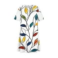 thumbnail image 6 of JTZGDY Women's Summer Dresses 2025 Beach Boho Floral Print Mini Sundress Short Sleeve Loose Casual Round Neck Graphic Short Tshirt Dress Multicolor XL, 6 of 8