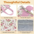 thumbnail image 4 of Pioneer Flower Floral Print Pattern Insulated Lunch Bag for Women & Adults,Large Portable Soft Cooler Lunch Bag,Thermal Food Storage Tote with Pearl Cotton,8.66L,8.75x5.75x9.5 Inch, 4 of 6