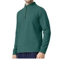thumbnail image 2 of LNWUY Quarter Zip Pullover Men Performance Moisture Wicking Golf Pullover Sports 1/4 Zip Pullover Mens Sweatshirt Green XL, 2 of 4