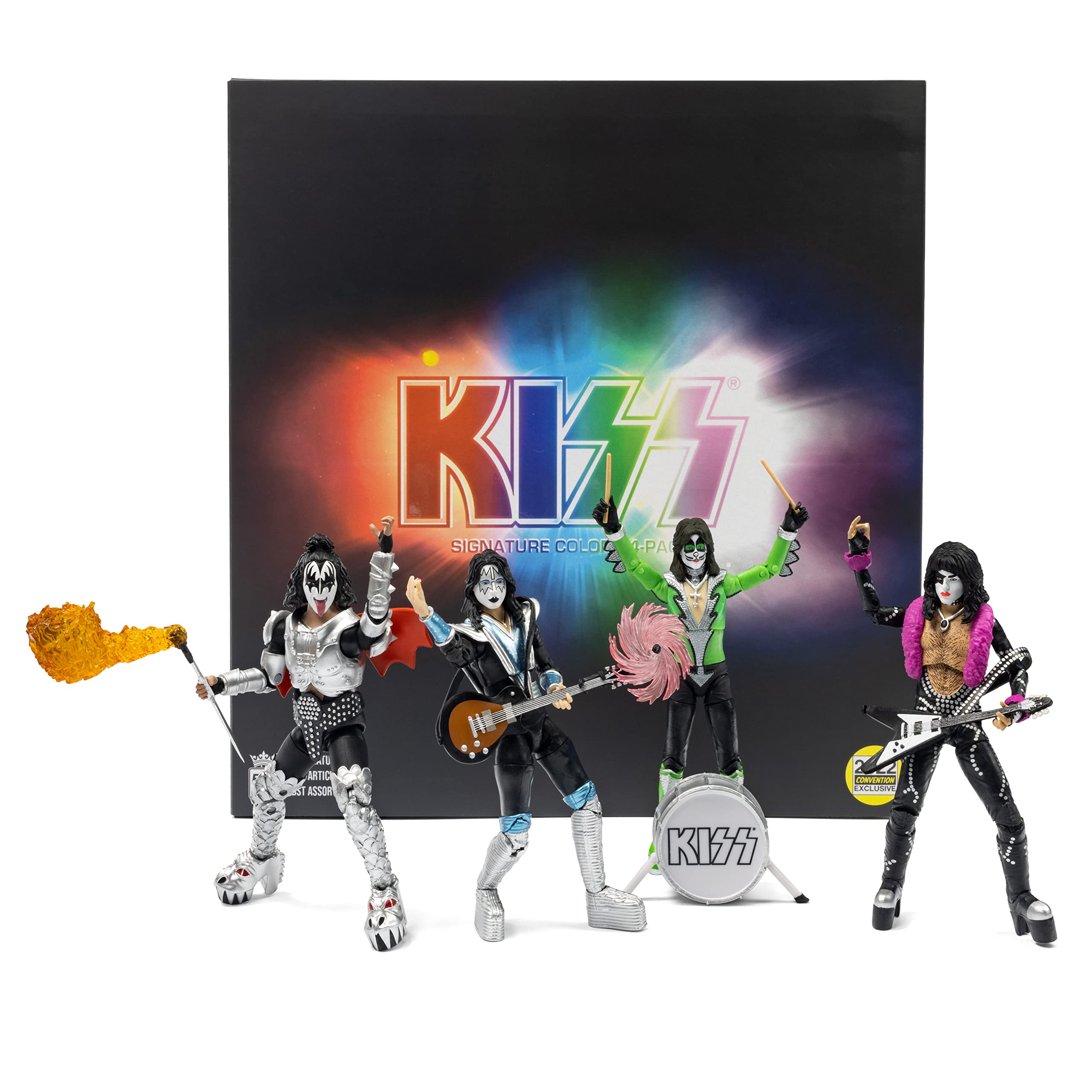 KISS アクションパペット4体セット The Loyal Subjects KISS Signature Colors BST AXN 5-inch Action