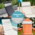 thumbnail image 4 of Coast Modern Natural Outdoor Lounge Chair Pillow with Strap - Waterproof Headrest Pillow for Pool Lounger & Patio Chaise Cushion, 4 of 6