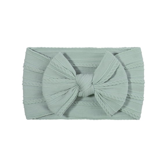 BZCOE Handmade Baby Girls Bows Soft Stretchy Nylon Hair Bands Hair Accessories Baby Headbands with Bows for Newborn Baby Girls Infant Toddlers Kids(Lily Green)