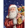 thumbnail image 1 of Santa Claus 5D bricolaje completo redondo taladro diamante pintura bordado conjuntos de costura FLhrweasw Nuevo, 1 of 8
