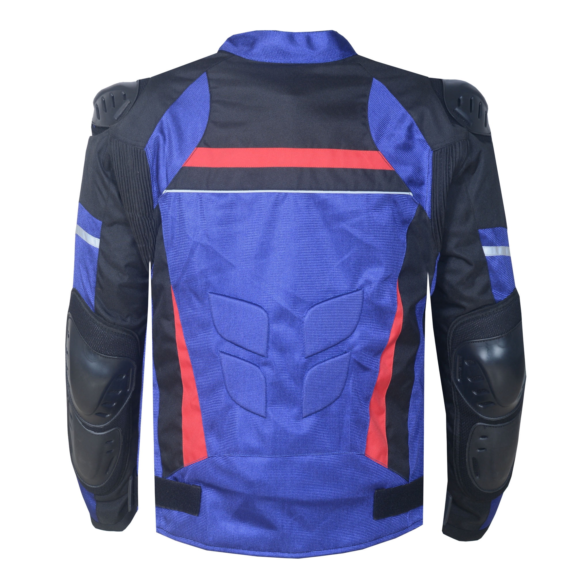AirTrek Men Mesh Motorcycle Touring Waterproof Rain Armor Biker Jacket Blue XXL
