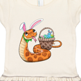 thumbnail image 3 of Inktastic Easter Cute Snake with Basket and Bunny Ears Gift Toddler Girl Dress, 3 of 4
