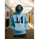 thumbnail image 2 of Hoodie Sudadera Ct Invertido Volteado Enfrente Grande Corrid, 2 of 2
