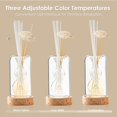thumbnail image 4 of Empty Fragrance Glass Reed Diffuser Bottles with 5pcs Reed Diffuser Sticks,Luminous Base,Decorative Flower Bud Fragrance Accessories Use for DIY Replacement Reed Diffuser Sets,Gourd Shaped, 4 of 6