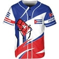 thumbnail image 2 of Personalized Cuba Baseball Shirt, Cuban Flag Jersey for Men and Women (4XL), 2 of 4