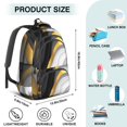 thumbnail image 5 of Black and Gold Marble Pattern Backpack for School, Cute School Bag with Adjustable Shoulder Straps and Padded Back, 16.9"x12.6"x5.9", 5 of 5