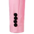 thumbnail image 3 of Aayomet Mens Suit Jacket Big and Tall Suit Collar Single Two Buttons Slim Fit Round Hem Pocket Small Suit Casual (Pink, XXXL), 3 of 5