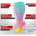 thumbnail image 4 of 3 Packs Plus Size Compression Socks Wide Calf For Women & Men 20-30 mmhg - Large Size Knee High Support Stockings For Medical, 4 of 6