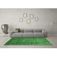 thumbnail image 3 of Ahgly Company Indoor Square Abstract Emerald Green Modern Area Rugs, 4' Square, 3 of 4