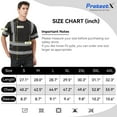 thumbnail image 5 of ProtectX Class 3 High Visibility Shirts for Men Reflective Safety Hi Vis T Shirt Short Sleeve Construction Work Shirt 2 Pack Black 3X-Large, 5 of 7