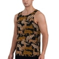 thumbnail image 2 of Haiem Leopard Print Men Workout Tank Top Gym Bodybuilding Sleeveless Muscle T Shirts Athletic Tank Breathable Workout Shirt-Large, 2 of 9