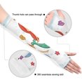 thumbnail image 3 of Manches de Bras en Soie Glacée Protection UV Manches Rafraîchissantes Manches de Soleil Unisexes avec Trou pour le Pouce pour Course Cyclisme Conduite Sports Extérieurs, 3 of 7