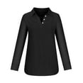 thumbnail image 5 of Drses Women Long Sleeve Linen Shirt Business Button Up Shirt Casual V Neck Shirts Flowy Tops Slim Fitting Shirt, 5 of 5