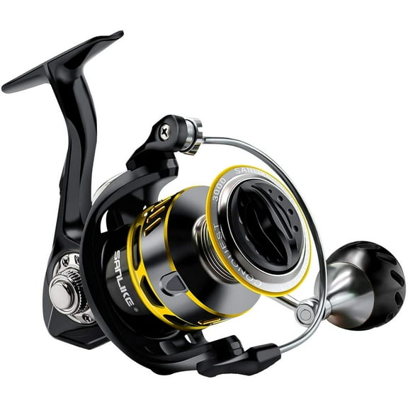 SAN LIKE Spinning Fishing Reel, Saltwater & Freshwater Fishing Reel 40.5 Lbs Max Drag - 7 1 BB Ball Bearing 5.2:1 Gear Ratio