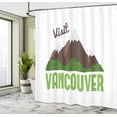 thumbnail image 4 of Ambesonne Woodsy Theme Shower Curtain, Visit Vancouver Hiking, 69"Wx75"L, White Brown Lime Green, 4 of 4