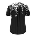 thumbnail image 3 of Camiseta de Cuello en V de Impresión Casual de Manga Corta de las Mujeres, Top Cómodo Ligero para la Primavera Y el Verano, 3 of 6