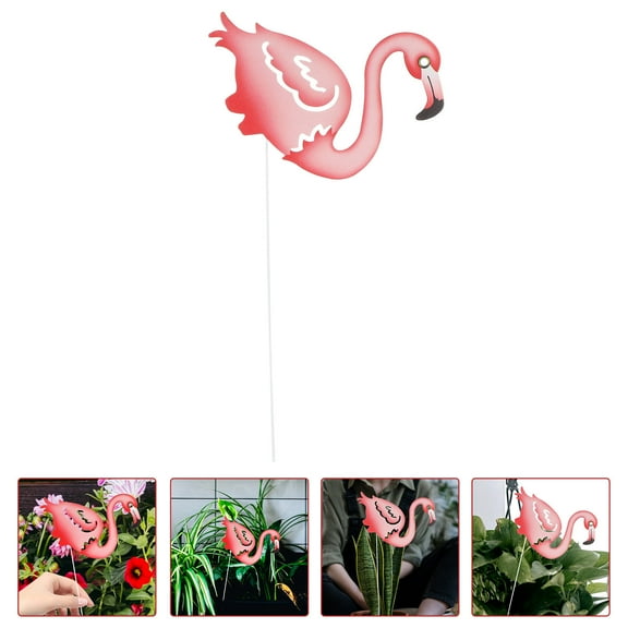 MUSEYA Flamingo Gardening Garden Flamingo Pink Iron Rustic Style 1Set