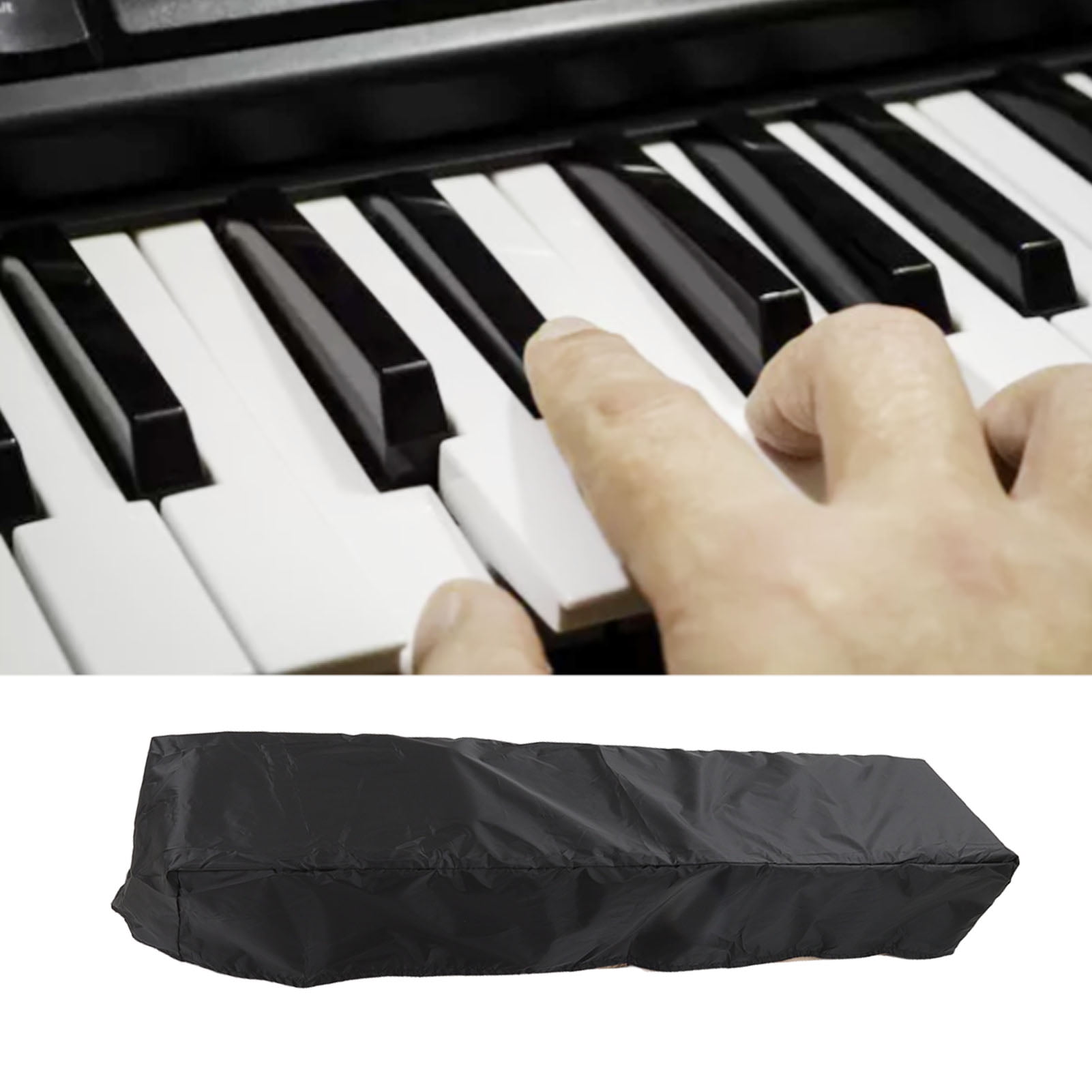 Housse Anti-poussière Pour Clavier De Piano, 88 Claviers Avec Ouverture Pour Pupitre Extensible, Cordon élastique Réglable, Lavable En Machine, Consoles électroniques Numériques (88, Noir