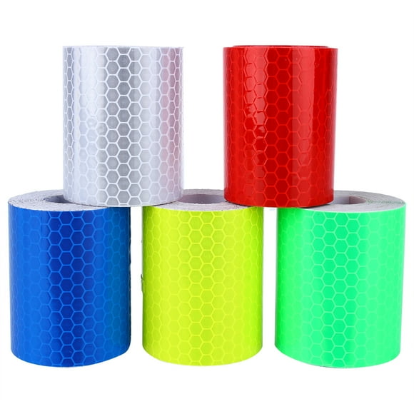 Reflective Tape Reflective Warning Tape Pvc Reflective Tape Warning Tape Reflective Tape 1 Pcs Reflective Warning Tape Film Sticker Conspicuity Tape Roll 5 Colors Optional