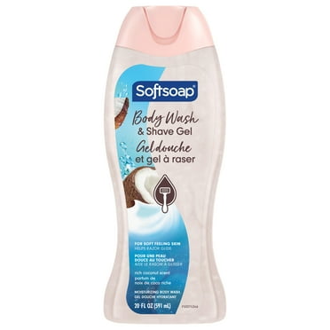 Softsoap Moisturizing Body Wash and Shave Gel, Rich Coconut Scent, 20 oz