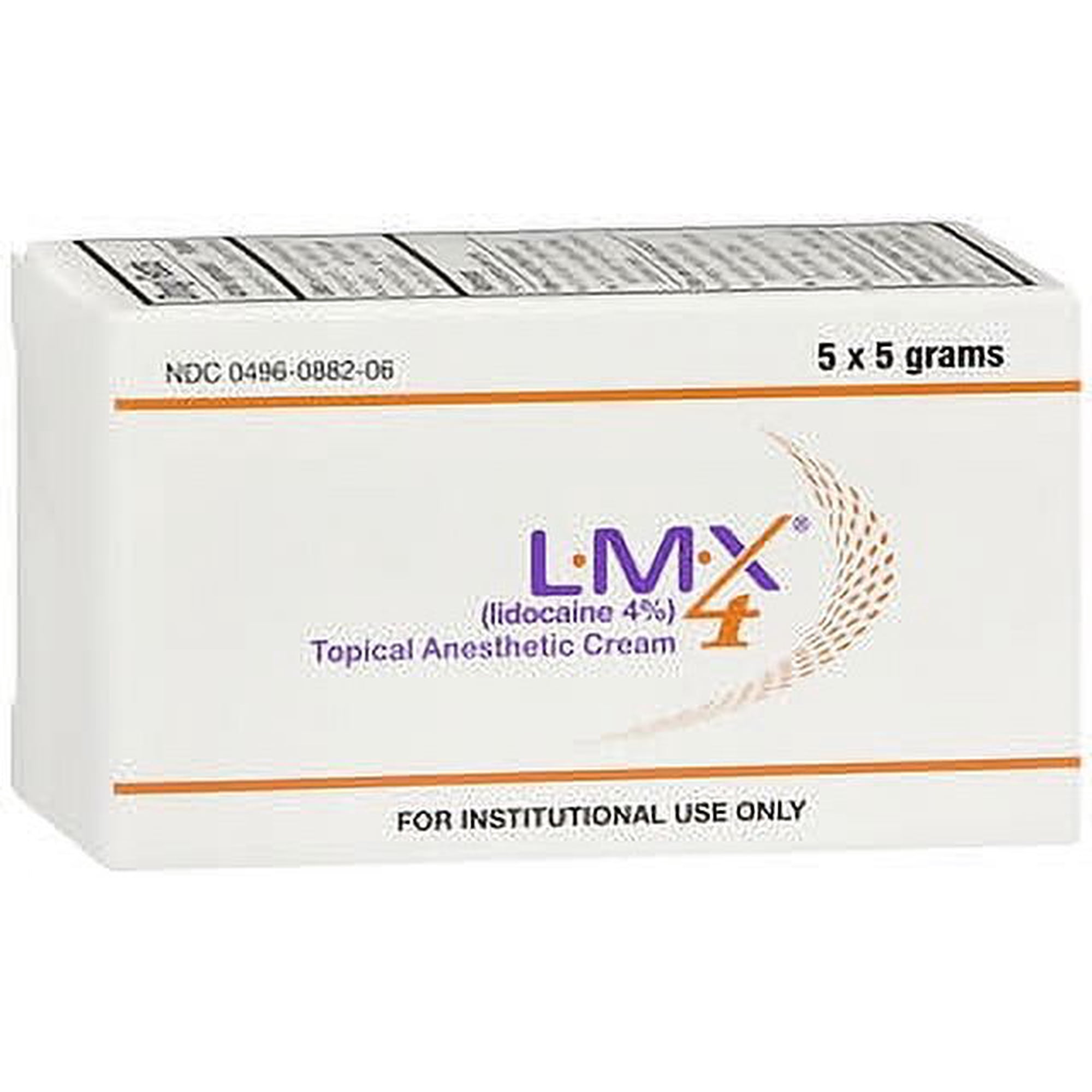 LMX Lidocaine 4% Topical Analgesic Cream, 5 g, 5 Count