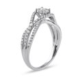 thumbnail image 4 of Imperial 1/2Ct TDW Diamond 10K White Gold Cluster Split Shank Engagement Ring, 4 of 6