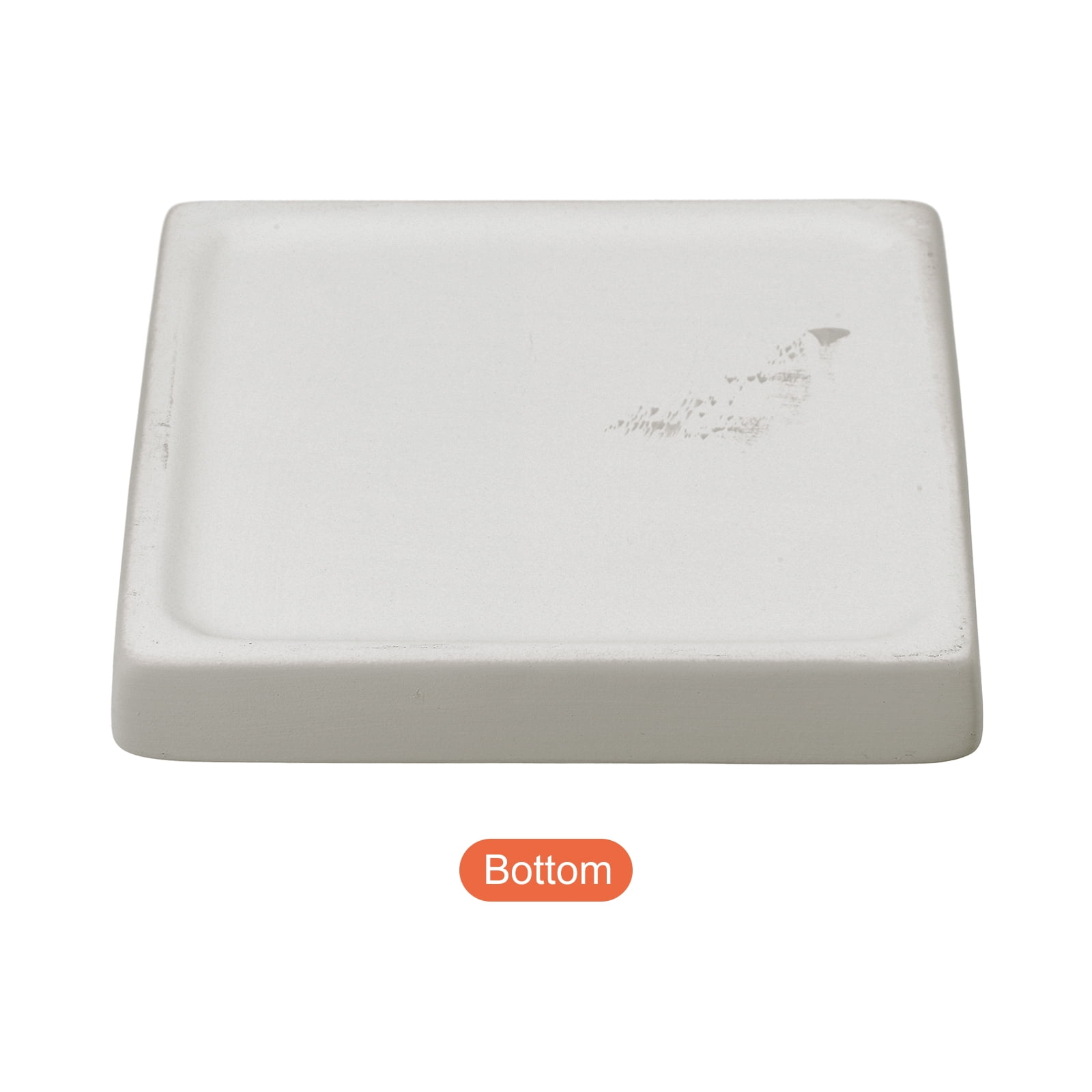 Unique Bargains Ceramic Square Planter Saucer Flower Drip Tray Coaster, 2 Pack Gray 5"
