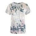 thumbnail image 3 of Funicet Vestes pour Femmes, Shorts pour Femmes, Veste de Travail Protectrice à Manches Courtes Imprimée à Paillettes Color Block Col en V, Hauts pour Femmes, Hauts à Manches 3/4 pour Femmes, 3 of 4