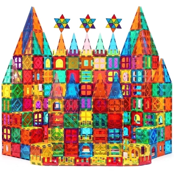 Magnetic Tiles for Kids,Educational Magnetic Building Blocks for Boys Girls, STEM Preschool Kidergarten Learning Toys