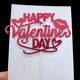 thumbnail image 2 of Topper para pastel WIWUFUE de 10 piezas, rojo con brillo, para San Valentín, 2 of 9