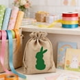 thumbnail image 6 of Topukaiba Easter Bunny Jute Drawstring Gift Bags Burlap Treat Pouches Party Favors For Candy & Eggs Green Free Size, 6 of 6