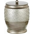 thumbnail image 3 of Dublin Silver Small Bathroom Trash Can with Lid 1.26 Gal / 4.8L, Brushed Silver Decorative Garbage Bin, Durable Waste Basket for Bathroom, Paper, or Diaper Disposal, 3 of 7