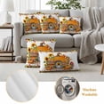 thumbnail image 6 of Fall Pumpkin Outdoor Waterproof Pillow Covers, Thanksgiving Sunflowers Rustic Pine Cone Decorative Square Throw Pillowcase Sofa Cushion Sham for Patio/Couch/Chair, 24"x24" 2 Pack, 6 of 8