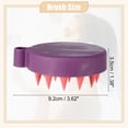 thumbnail image 3 of Unique Bargains Scalp Massager Hair Care Scalp Massager Shampoo Brush 3.62"x3.07"x1.38" Massager Tools Purple Pink, 3 of 6