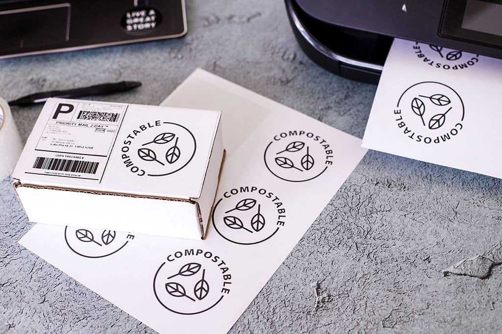 Premium Label Supply White Sticker FBA Labels – 4" x 3.33" – Laser/Inkjet Compatible – (6 Labels/Sheet), 500 Sheets - 3,000 Total Adhesive Labels