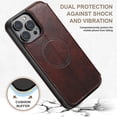 thumbnail image 6 of Case Wallet for iPhone 12, iPhone 12 Pro Wallet Case Compatible with MagSafe Wireless Charging  Leather Flip Folio Cover Kickstand and Cash Credit Card Holder for Men Women Brown, 6 of 12