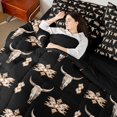 thumbnail image 4 of jejeloiu Rustic Western Aztec 7-Piece Bedding Comforter Set,Country Bull Skull King Bedding Sets For Adult Reversible, 4 of 8