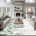 thumbnail image 3 of 8'x10' Area Rugs, Teal Summer Eucalyptus Leaves Indoor Outdoor Area Rug for Living Room Bedroom, Spring Floral Botanical Washable Bathroom Rugs Kitchen Floor Carpet Mats Home Decor Aesthetic, 3 of 8