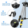 thumbnail image 4 of 1.2M Three Height Adjustment Stainless Steel Extension Bar Tripod Stand for Laser Level Bubble-Level Laser Accessories, 4 of 5
