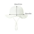 thumbnail image 3 of LOVZFMLL Baby Boys Girls Bucket Hat Wide Brim Sun Protection Adjustable Summer Outdoor Beach Sun Hat for Age 3-12 Months, 3 of 4