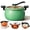 Green, variant on Multifunctional Large Capacity Non-stick Pressure Cooker, 8QT Micro Pressure Cooker Pot with Anti-Scalding Handle & Visual Glass Lid for Home Cooking Sear & Saute (Black)
